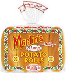 Martin&#39;s Potato Roll 5.75&quot; Hot  Dog Bun Sliced 8x8CT