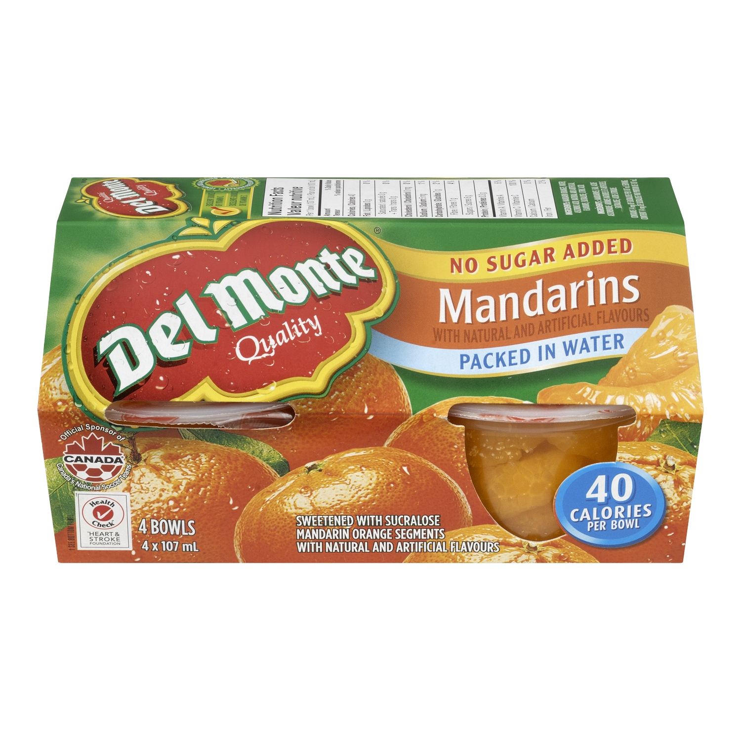 Delmonte Fruit Cup Mandarin  (Water) 4x107ml 6/cs 