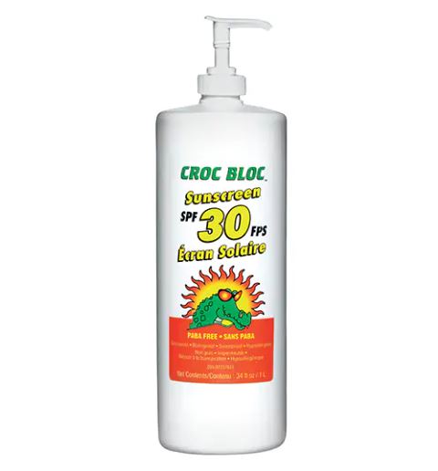 CROC BLOC Sunscreen 30SPF 
Lotion 1L Bottle w/Pump