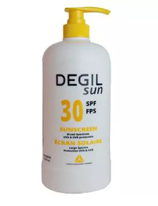 DEGIL Sunscreen 30SPF  Lotion 1L Bottle w/Pump 4/cs