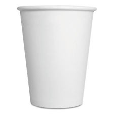 Plain White Hot Cups 12oz Single Wall 1000/Case