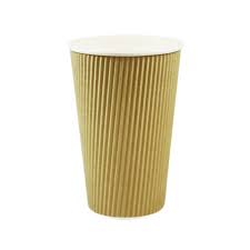 Ripple Hot Cup Brown 16oz 500/Case 