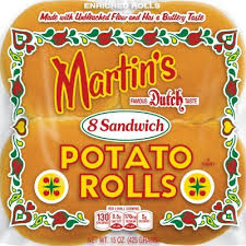 Martin&#39;s Potato Roll Burger  Bun 4&quot; Sliced 48x2.25oz