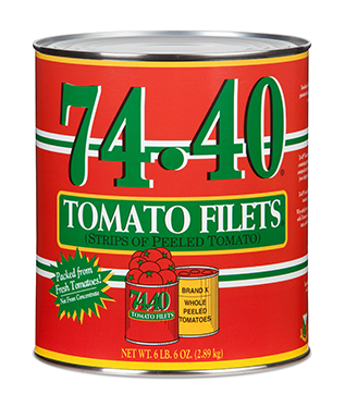 74/40 Tomato Fillets 6x100