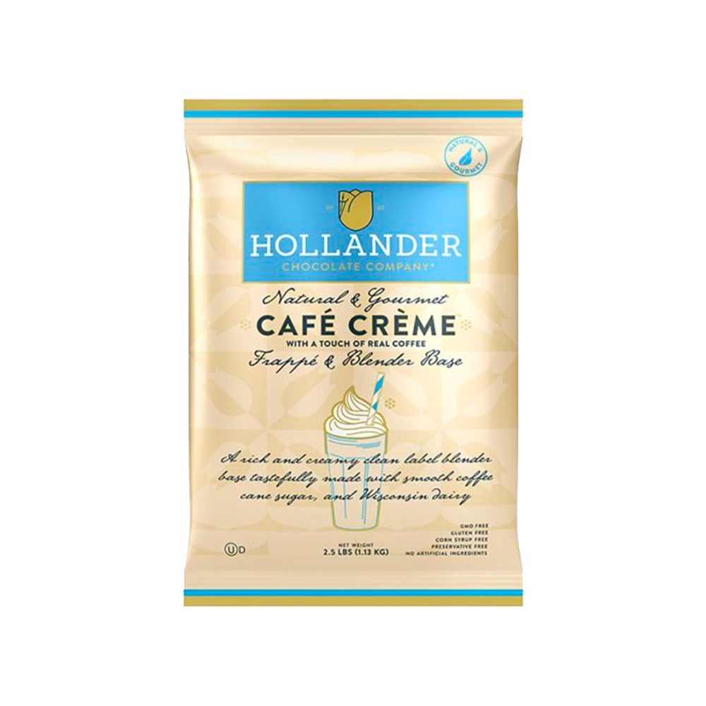 Hollander Cafe Creme Base  w/Coffee Powder 10x2.5Lb Bags