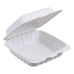 Victoria Bay Hinged Snap  Clamshell 8&quot; White 200/cs