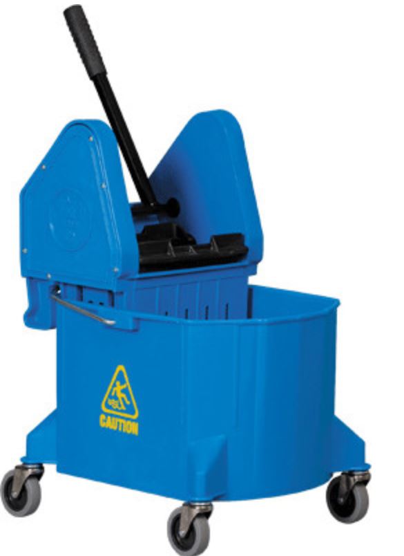 Mop Bucket/Wringer Combo 30L Blue Down Press 