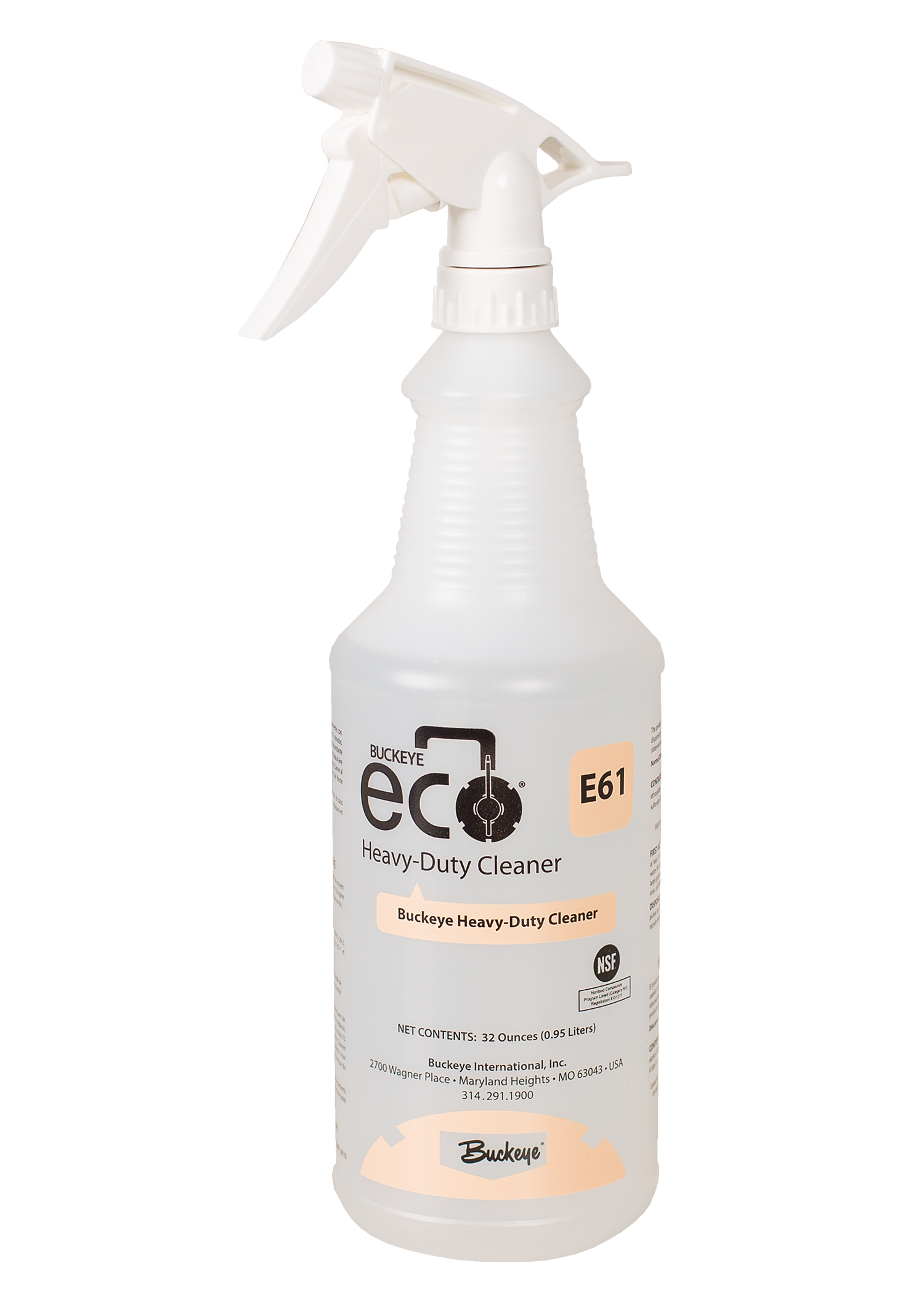 Buckeye ECO E61 Empty Bottle - Heavy Duty Cleaner 12/cs