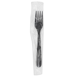 Fork Wrapped Black Polystyrene 1000/Case