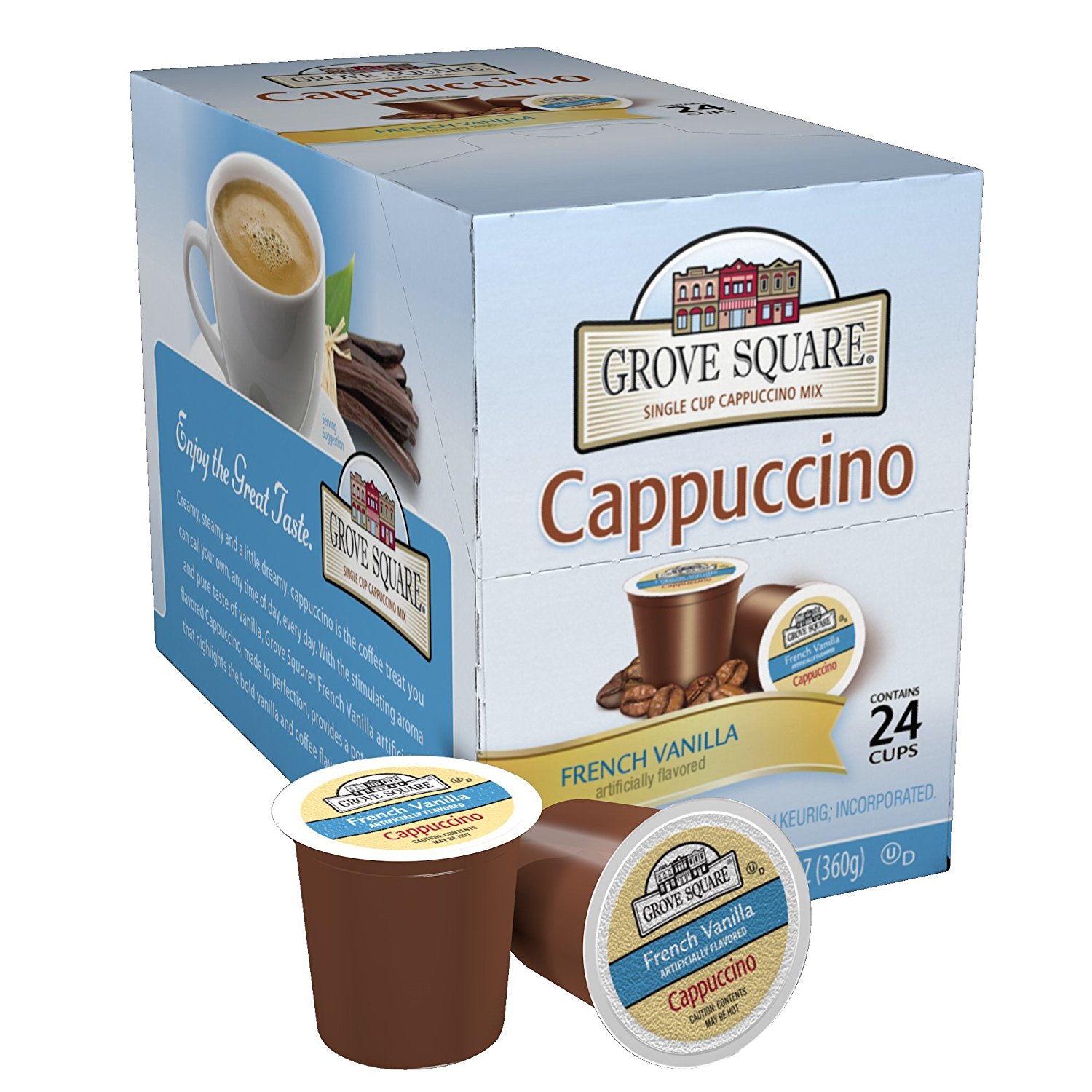 Grove Square French Vanilla Cappuccino Kcup 24/Box