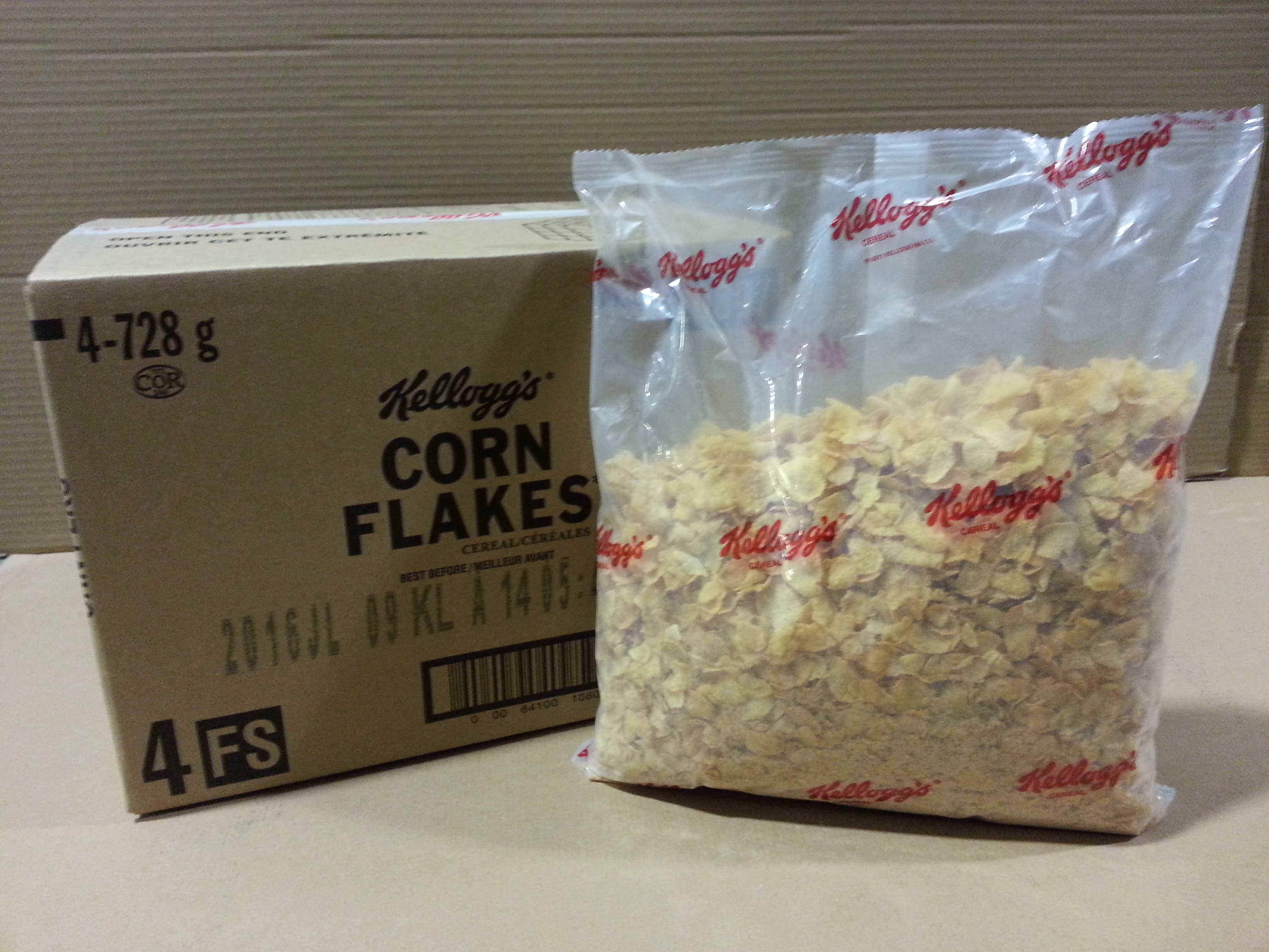 Kellogg&#39;s Corn Flakes Cereal 728G 4/Case