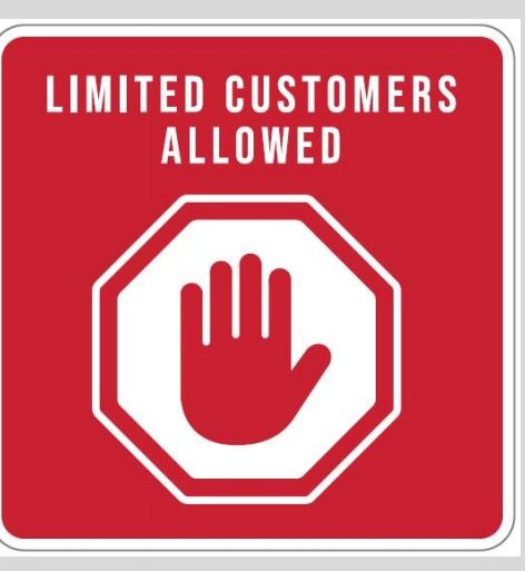 Limited Customers Allowed  8&quot;x8&quot; Red Decal Sticker