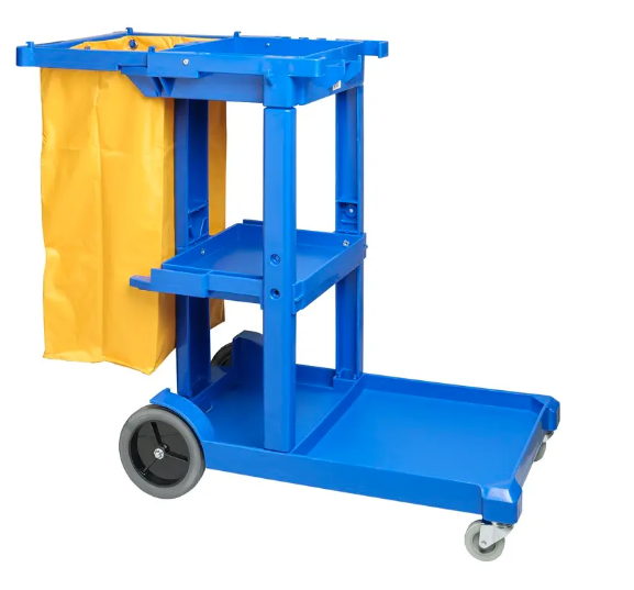 M2 Deluxe Janitorial Cart Blue 
W/Bag ( Replacement Bag  #
CA-M2001 )