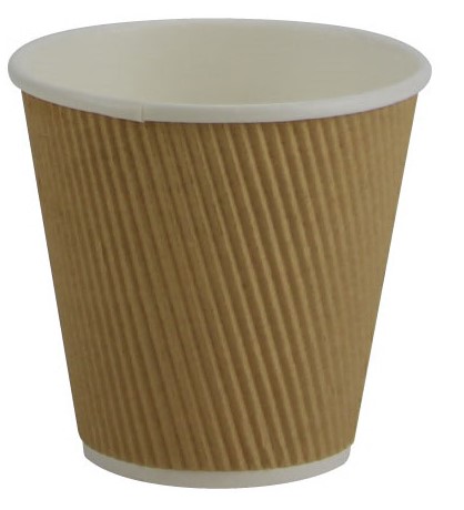 Pronto Ripple Hot Cup Brown  8oz 500/Case 