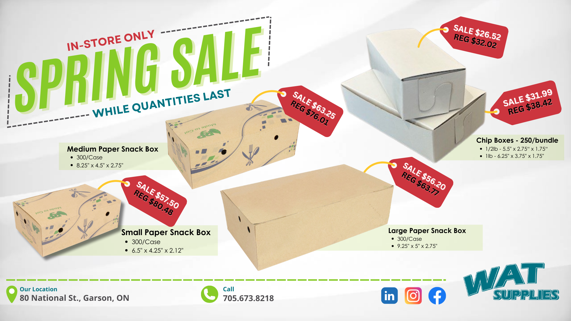 Spring Sale - Boxes