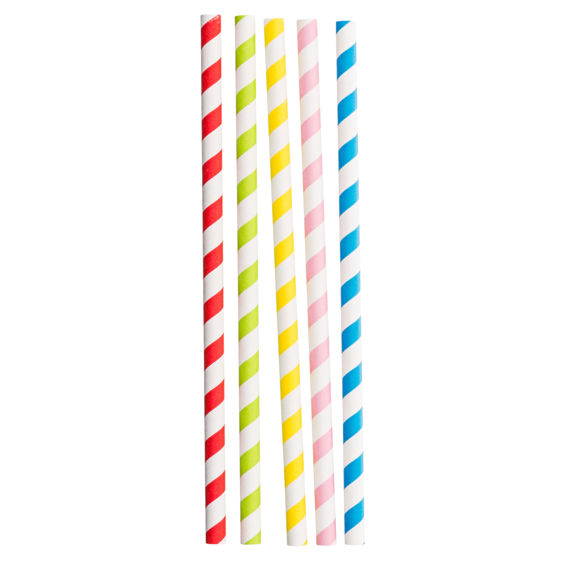 Compostable Paper Straw Multicolored Super Jumbo
