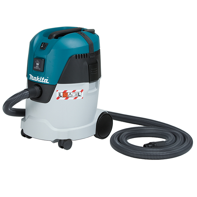 Makita 25L Compact Push &amp;  Clean Wet/Dry Dust Extractor