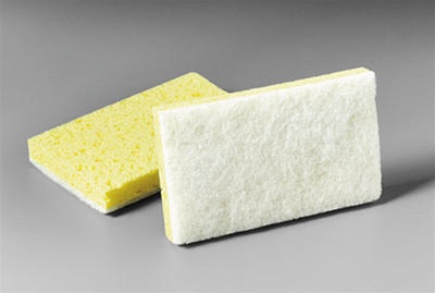 Sponge Scrub White/Yellow