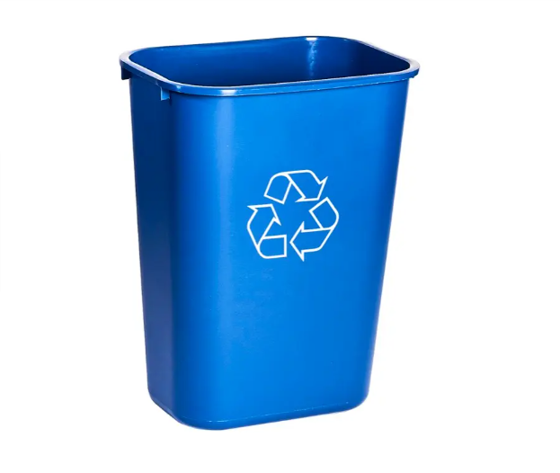 Waste Basket 28Qt Blue 
Recycling 15&quot;x10.5&quot;x14.5&quot; 
20/cs