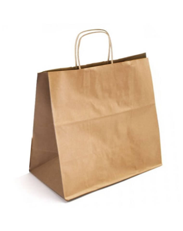 Kraft Shopper Bag with Handles  13X6X15.75 250/Case