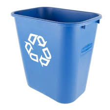 Rubbermaid Recycling Wastebasket Blue 28QT 