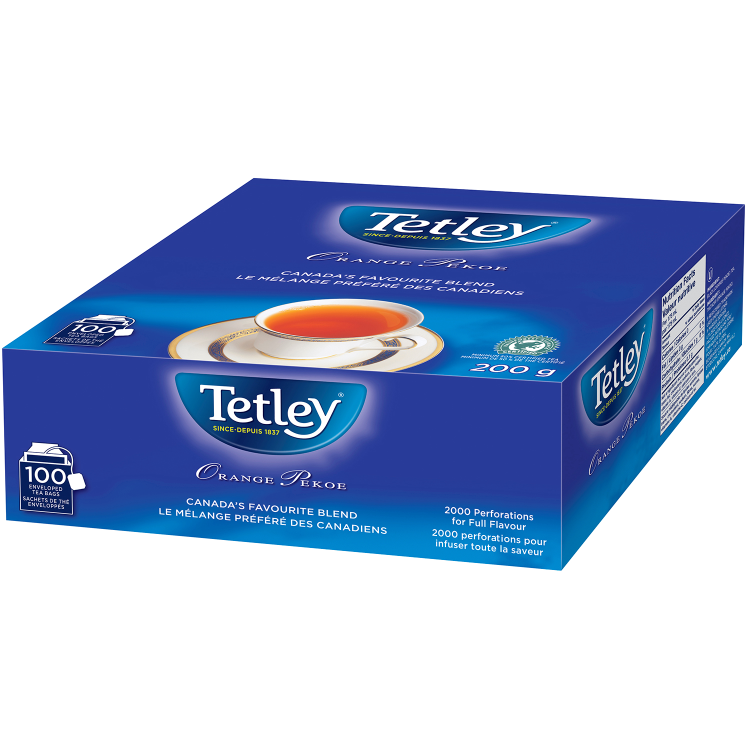 Tetley Tea Orange Pekoe
100/Box